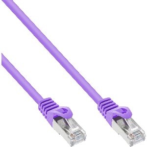 InLine® Patchkabel, SF/UTP, Cat.5e, violett, 0,3m 72533P