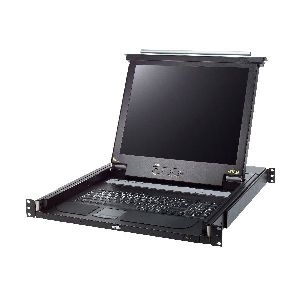 ATEN CL1000N DE Single Rail 19-LCD-Konsole, 19 1HE, DE-Layout (PS/2-USB, VGA) 60698G