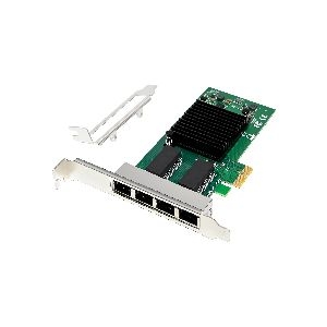 InLine® Quad Gigabit Netzwerkkarte, 4x RJ45 1 Gb/s, PCIe x1 51127D