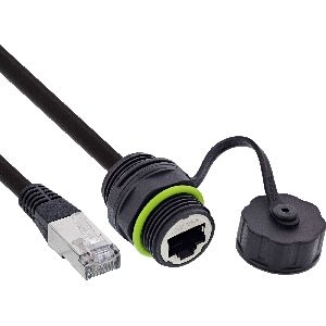 InLine® Patchkabelkupplung Cat.6A, IP68, RJ45 Buchse zu Stecker, 20cm 69927K