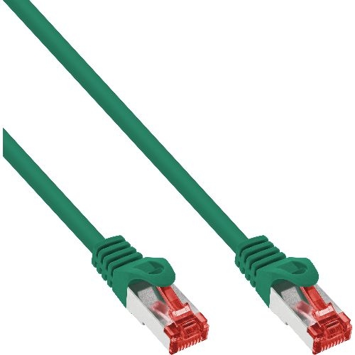 InLine® Patchkabel, S/FTP (PiMf), Cat.6, 250MHz, PVC, CCA, grün, 3m 76103G