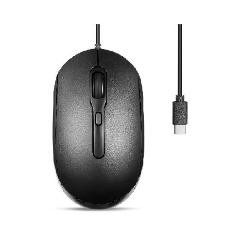 Perixx PERIMICE-222CB, Maus, optisch, 4 Tasten, Silent, USB-C, schwarz 57144B