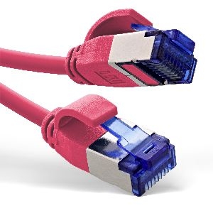 InLine® Patchkabel Slim, Cat.6A, S/FTP, TPE (LSZH) flexibel, PoE, magenta, 30m 74930M