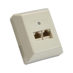 InLine 69988B InLine® ISDN Anschlussdose, 2x RJ45 Buchse, Aufputz, Schraubanschluss 2x 8-fach