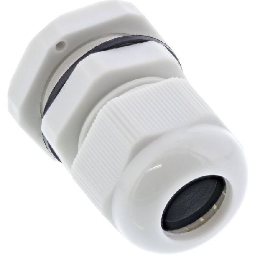 InLine® Kabeldurchführung PG 9 Nylon IP68 4-8mm, grau, 10 Stück 44011