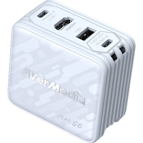 AVerMedia CoreGo (White) - 100W GaN Ladegerät mit 4K HDMI Ausgang 46381