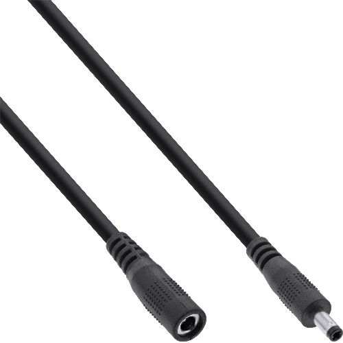 InLine® DC Verlängerungskabel, 4,0 x 1,7 mm, AWG 24, schwarz, 2 m 26802C