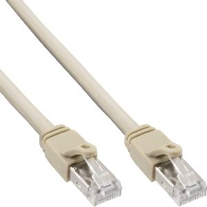 InLine® Patchkabel, S/FTP (PiMf), Cat.6 zert., 250MHz, PVC, Kupfer, grau, 0,3m 76733A
