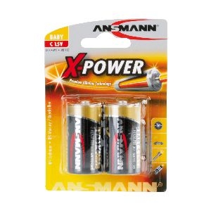 ANSMANN 5015623 Alkaline Batterie Baby C, X-Power, 7500mAh, 2er-Pack 01050B