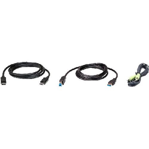ATEN 2L-7D02UDPX3, KVM Kabelsatz, DisplayPort, USB, Audio, 1,8m 60692L