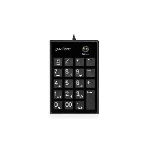 Perixx PERIPAD-202H, USB-A Nummernblock mit 2x USB-A Hub, schwarz 57161D