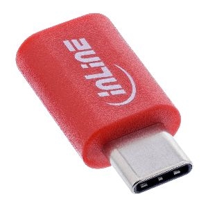 InLine® USB-Datenblocker, Adapter USB-C Stecker an USB-C Buchse, bis 240 W PD 31650