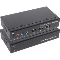 InLine® DVI USB KVM Extender, Verlängerung über UTP, mit Audio, bis 50m 61640