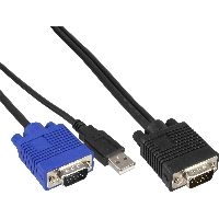 InLine 60667D InLine® KVM Kabelsatz, USB, für 19" KVM Switch, Länge 1,8m