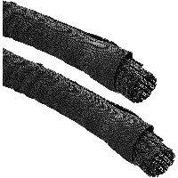 InLine® Kabelk., Geflechtschl. m. Polyestergewebem., selbstv., schwarz, 10mm, 1m 59991A