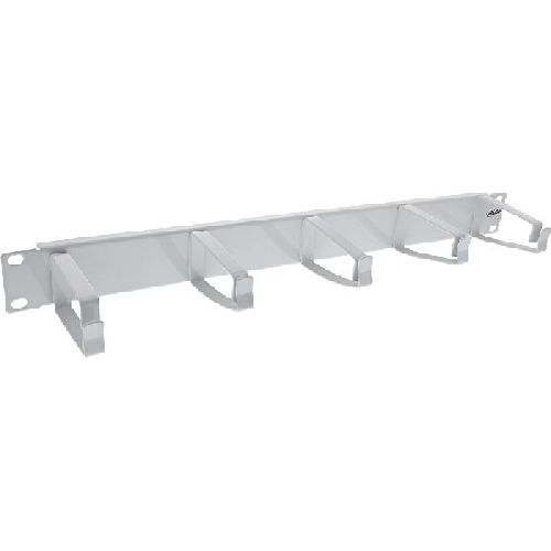InLine® 19 Kabelführungspanel, 5 große Bügel, RAL7035, grau 19110D