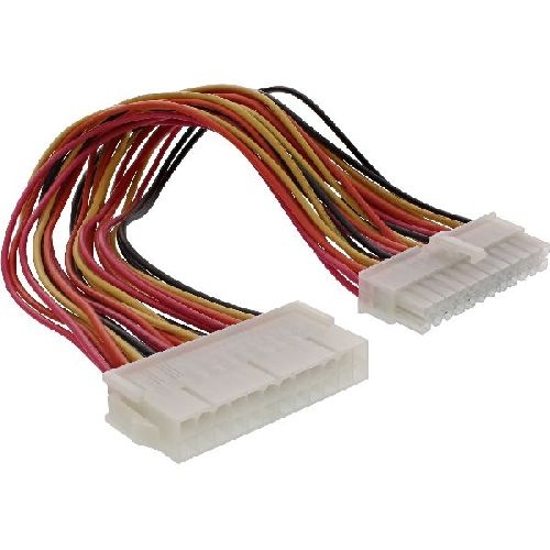 InLine® Strom Verlängerung int., 24pol ATX ST / BU, Netzteil zu Mainboard, 0,20m 26629K