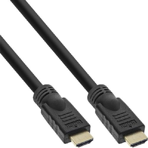 InLine® HiD HDMI Kabel, HDMI-HS mit Eth., Premium, 4K2K, ST / ST, gold, 20m 17520Q