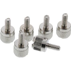 InLine® Rändelschrauben, silber, für Gehäuse, 6er Pack 77770A