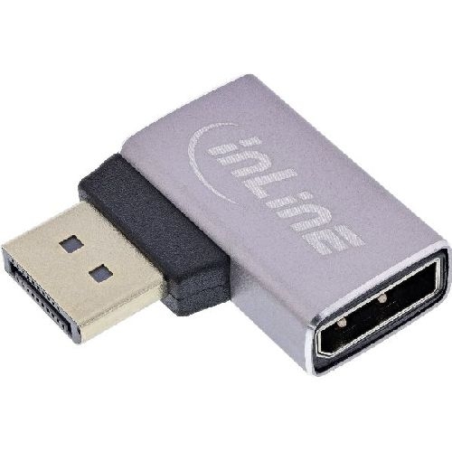 InLine® DisplayPort 1.4 Adapter, DisplayPort Stecker / Buchse, 90° links, 8K 17291E