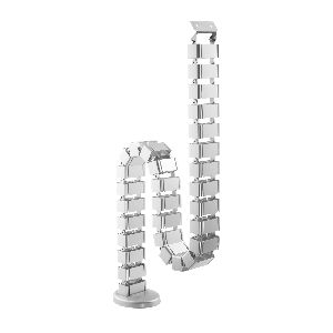 InLine® Kabelkanal flexibel für höhenverstellbare Tische, 4 Kammern, 68x36mm max. 1,28m, grau 59996B
