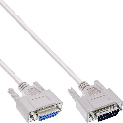 InLine® Joystickverlängerung, 15pol Stecker / Buchse, 10m, vergossen 17749