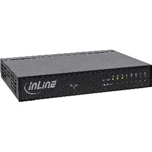InLine® 8-Port Gigabit Switch, 1 Gb/s, Desktop, Metallgehäuse, lüfterlos 32308M