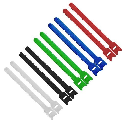 InLine® Kabelbinder 12x240mm, Klett-Verschluss, 10er, 5 versch. Farben 59943G