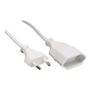 InLine® Euro-Verlängerung, Eurostecker an Eurokupplung, weiß, 1m 16681W