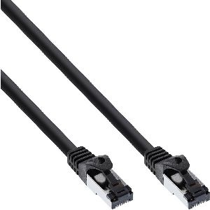 InLine® Patchkabel, S/FTP (PiMf), Cat.8.1, 2000MHz, halogenfrei, schwarz, 0,25m 78822S