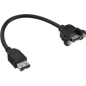 InLine® USB 3.0 Adapterkabel, Buchse A auf Einbaubuchse A, 0,20m 33445F