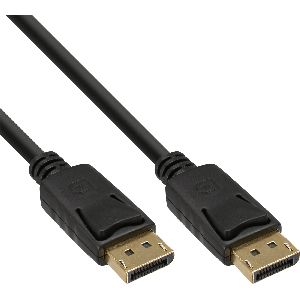 InLine® DisplayPort Kabel, schwarz, vergoldete Kontakte, 0,3m 17133P