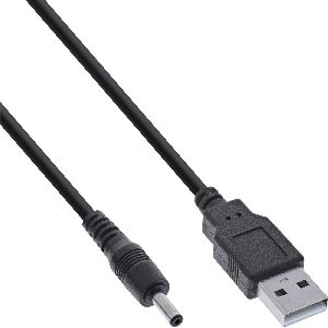 InLine® USB DC Stromadapterkabel, USB A Stecker zu DC 3,5x1,35mm 1m 26806A