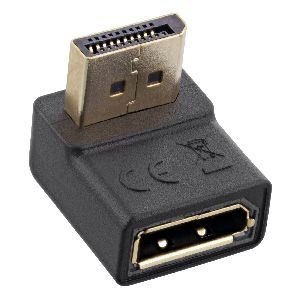 InLine® DisplayPort Adapter, DisplayPort Stecker / Buchse, nach unten gewinkelt 17199U