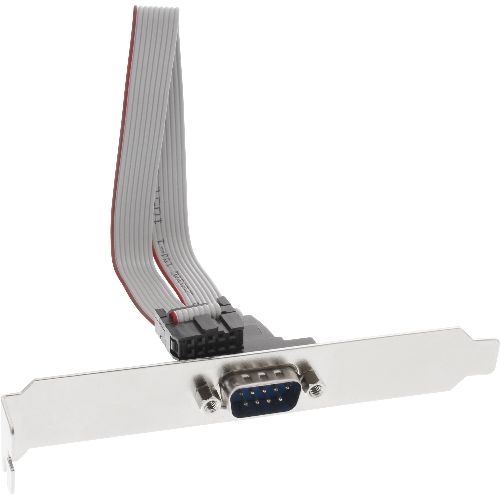 InLine® Serielles Slotblech, 9pol Stecker an 10pol Buchsenleiste, 0,25m 33209