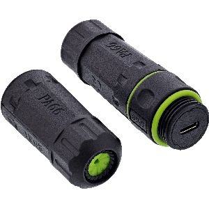 InLine® USB-C-Kabelkupplung, IP68, 2x USB-C Buchse, geschirmt, M20 69927L