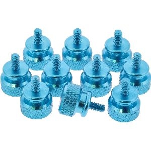 InLine 77770B InLine® Rändelschrauben für Gehäuse, Alu, blau, 10er Pack