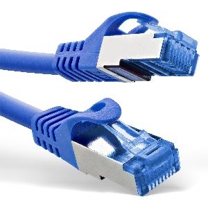 InLine® Patchkabel, Cat.6A, S/FTP, TPE (LSZH), CCA, blau, 0,3m 72633B