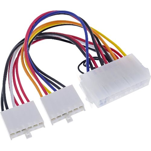 InLine® Stromadapter intern, 20pol ATX-NT zu P8/P9 AT-Mainboard, 0,20m 26641