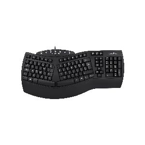Perixx PERIBOARD-512 UK, Ergonomische USB-Tastatur, schwarz 57205O