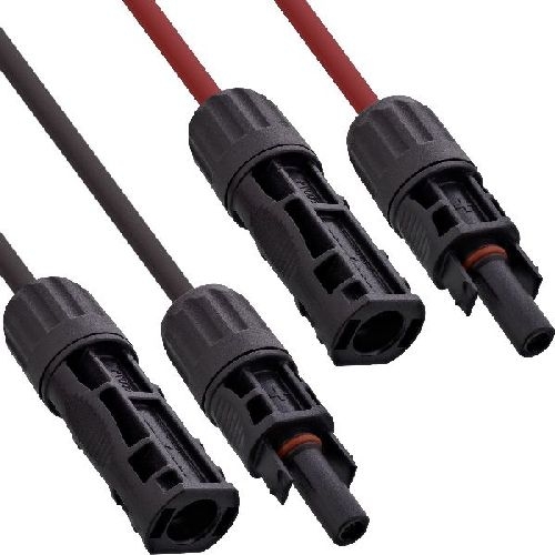 InLine® Solarkabel Verlängerungs-Set inkl. Solarstecker 4mm² schwarz/rot 0,5m 95455