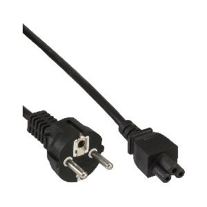 InLine® Netzkabel für Notebook, 3pol C5 Kupplung, schwarz, 0,3m 16656T