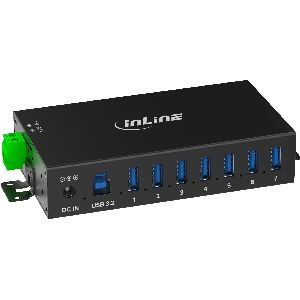 InLine® USB 3.2 Gen.1 Industrie-Hub, 7 Port, Aluminiumgehäuse, mit Netzteil 35396B