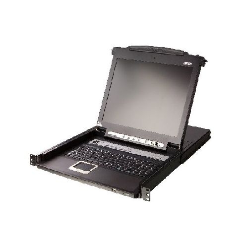 ATEN CL5708MW DE KVM-Switch 8-Port 17,3-LCD SingleRail (PS/2-USB VGA) DE-Layout 60627A
