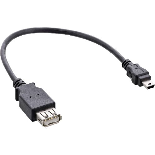 InLine® USB 2.0 Adapterkabel, Buchse A auf Mini-5pol Stecker, 0,2m 33500C