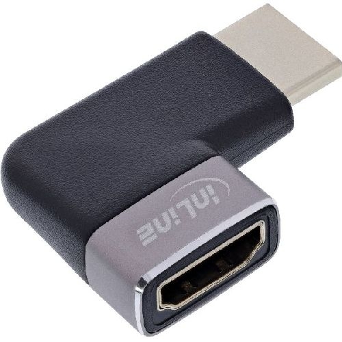 InLine® HDMI Adapter, HDMI A Stecker / Buchse, 90° rechts, 8K UHD 17991D
