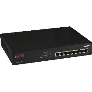 Longshine Gigabit Switch, 8-Port, LCS-GSP8108, Desktop, PoE+, lüfterlos 32309L