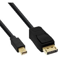 InLine® Mini DisplayPort zu DisplayPort Kabel, schwarz, 1,5m 17134S