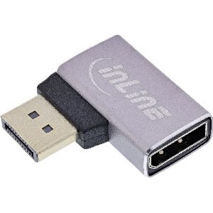 InLine® DisplayPort 1.4 Adapter, DisplayPort Stecker / Buchse, 90° links, 8K UHD 17291E