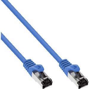 InLine® Patchkabel, S/FTP (PiMf), Cat.8.1, 2000MHz, halogenfrei, blau, 5m 78805B